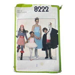 70s Simplicity 8222 Costume Pattern Size 14 Wonder Woman Ballerina Vampire UNCUT